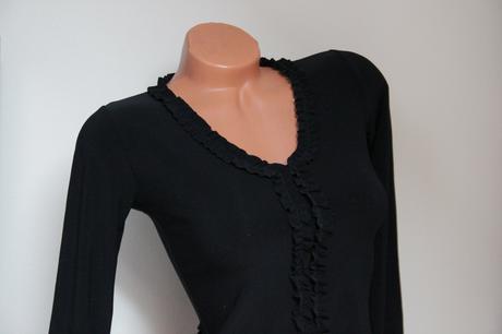 Čierna elastická blúzka s, s