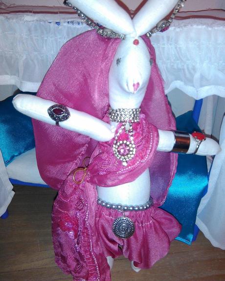 Zajačik indická princezná hand made hračka, 