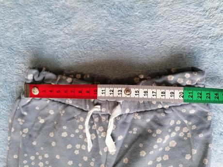 Modré kvietkovane teplaciky, h&m,80