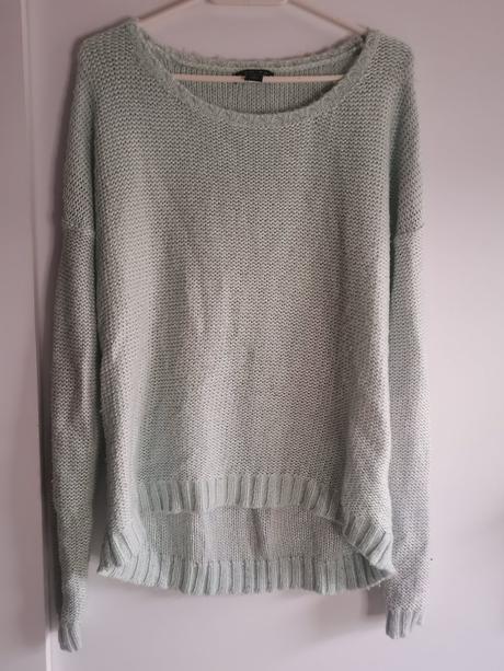 Tyrkysový sveter amisu, amisu,m