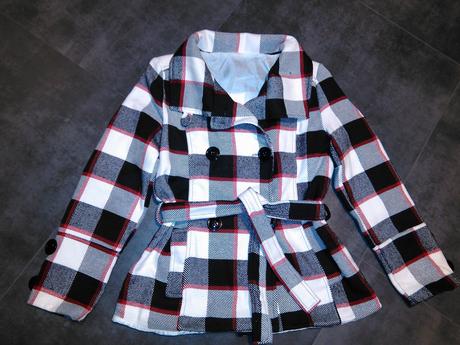 Káro kabát, h&m,m