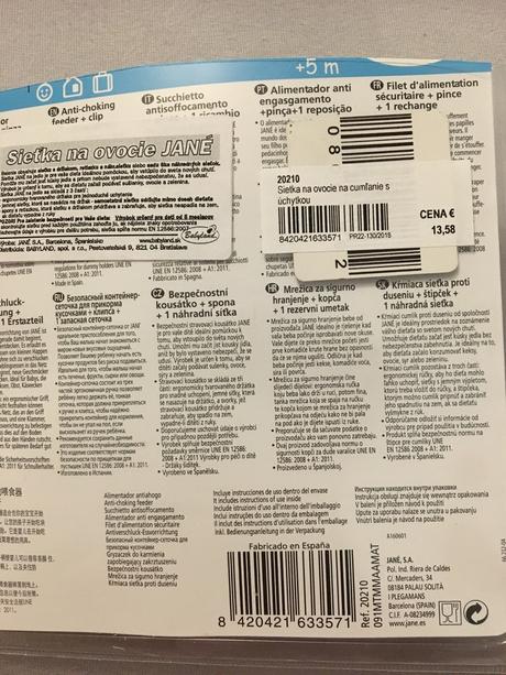 Sada sieťka na papanie ovocia,