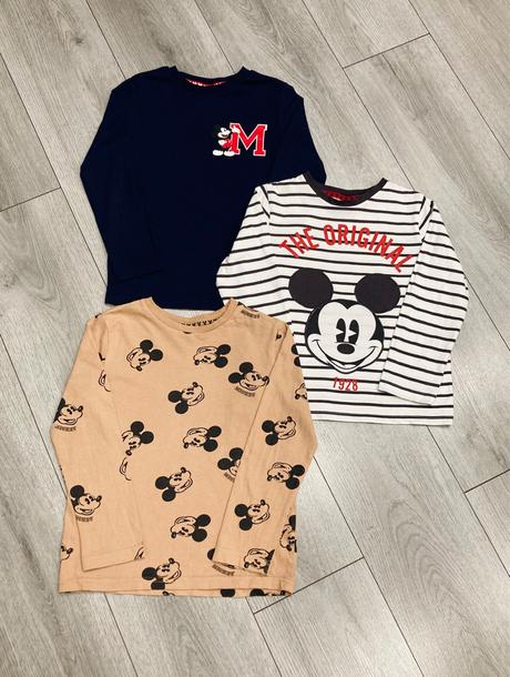 3x mickey tričko veľ. 122, f&f,122