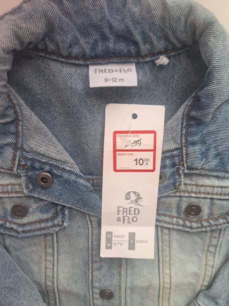 Nová detská riflová bunda, f&f,80