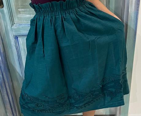 Ľanová midi sukňa /šitá/, m