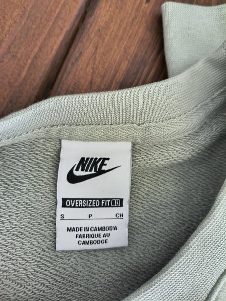 Nike mint bavlnená oversize mikina, nike