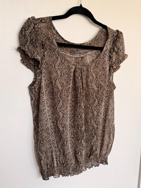 Zara basic dámska blúzka s hadím vzorom, zara,m