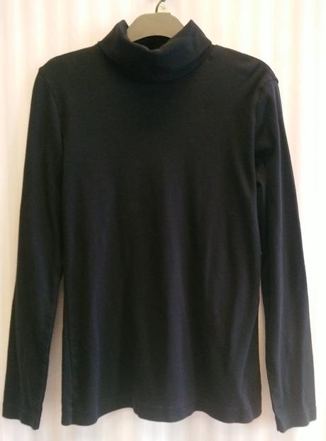 Dámsky čierny top - rolák, m, m