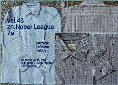 Pánska košeĺa veĺ.43, zn.nobel league, xxl