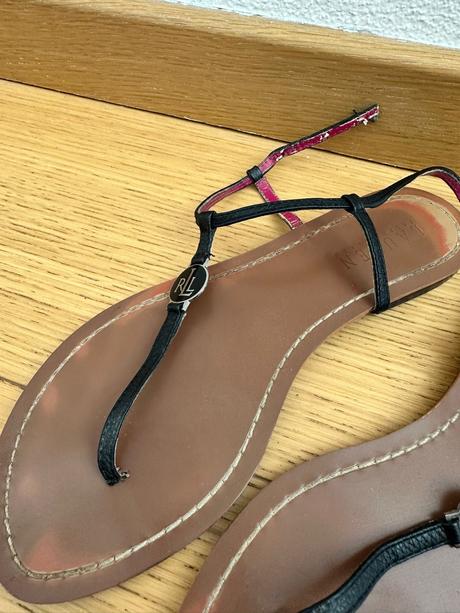 Ralph lauren čierne sandale 38, ralph lauren,38