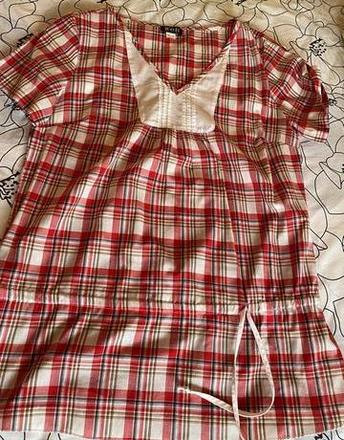 Letná káro blúzka v.42/44, 42