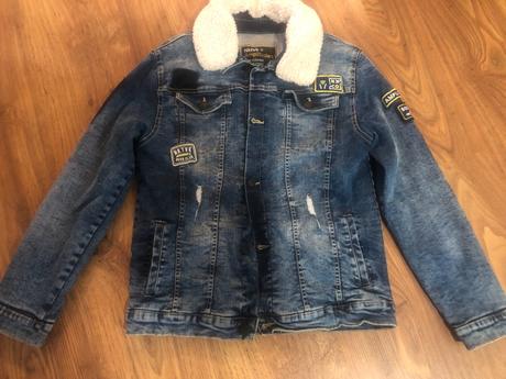 Zateplená rifľová bunda, 158