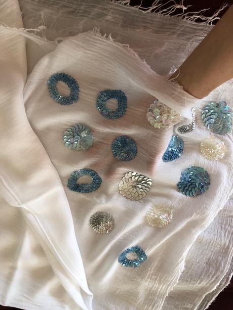 Šatka hodváb-bavlna, s