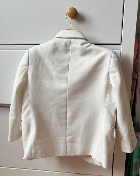 Biele detské unisex sako, 3 - 4 roky, 104