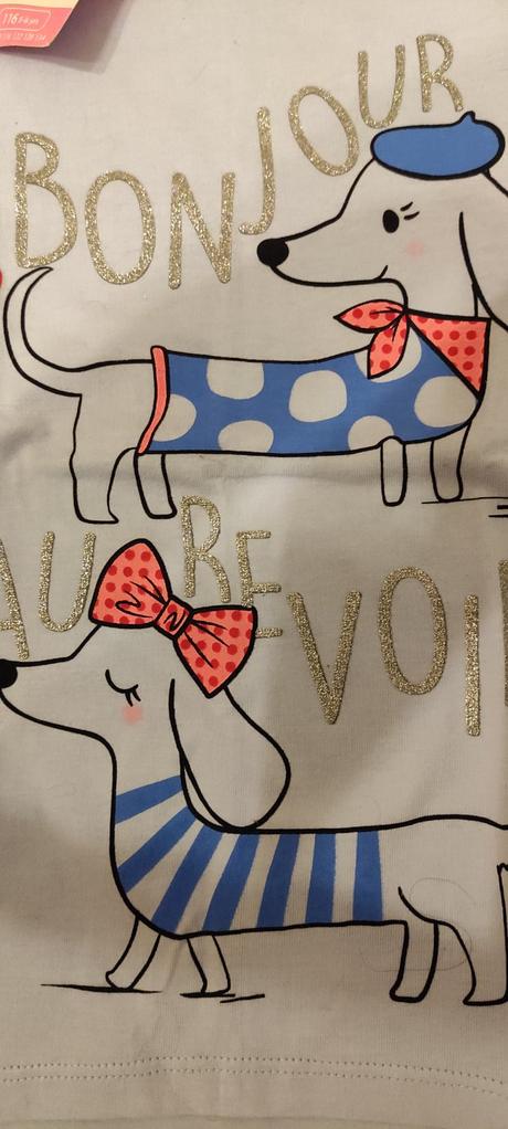 Tričko so psíkmi, nové, pepco,116