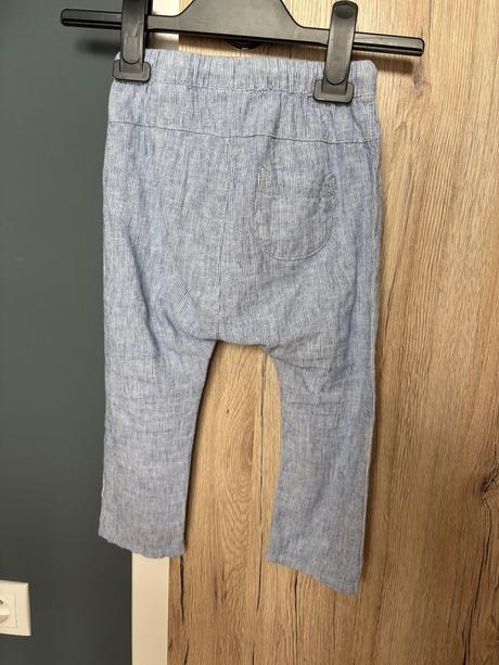 Nohavice ľan/bavlna h&m 92/98, h&m,92