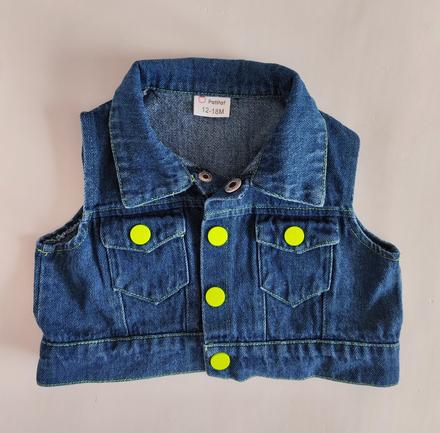 Krátka riflová vestička patpat, 86