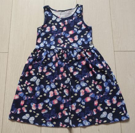 Motýlové letné šaty h&m 122/128, h&m,122