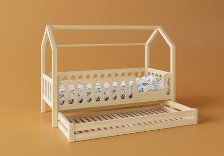 Drevená posteľ domček,rôzne veľkosti, šírka (cm): 90,dĺžka (cm): 200