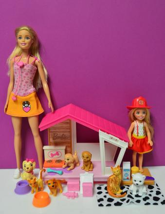 Barbie bábika chelsea zvieratá, 