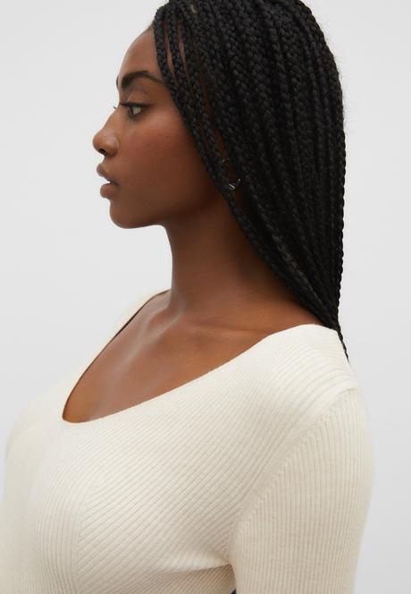 Svetrové pletené rebrované priliehavé včkový, stradivarius,xs