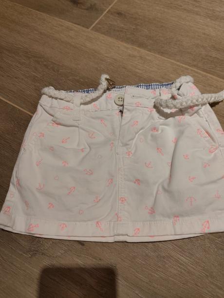 Biela sukňa pre dievčatko s kotvami, h&m,92