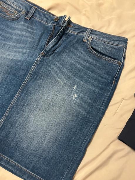 Riflová sukňa, tommy hilfiger,xl