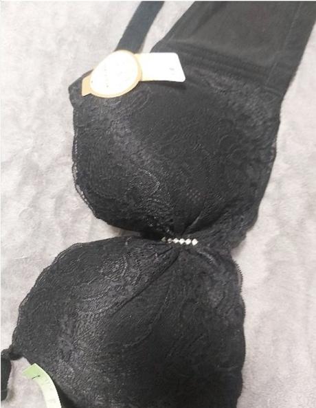 Čierna čipková podprsenka, 5xl