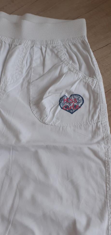 Biele 3/4 kratasy, dopodopo,128