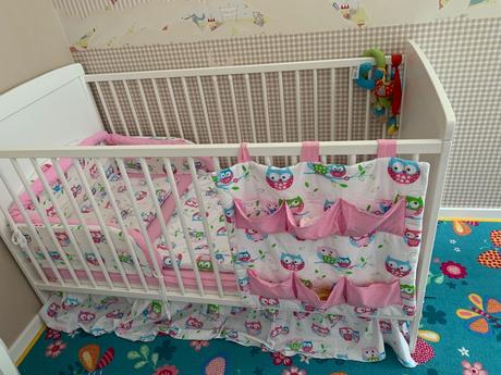 Súprava do postieľky pre bábätka 7-dielna sovičky, šírka (cm): 70,dĺžka (cm): 140