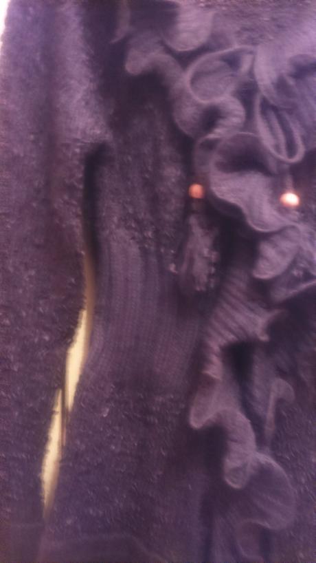 Dlhý fialový sveter, m / s