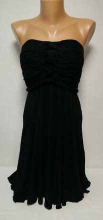 Dámske elastické čierne šaty, flame, s