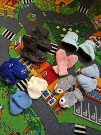 Rukavice a capačky na zimu, 50–62