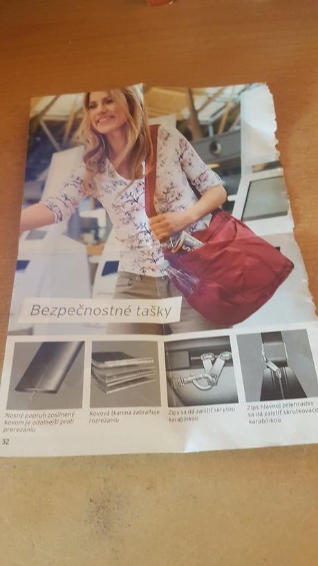 Bezpečnostná taška/kabelka s mnohými priečinkami, tchibo