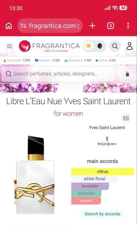 Ysl libre l'eau nue edp 90ml.,