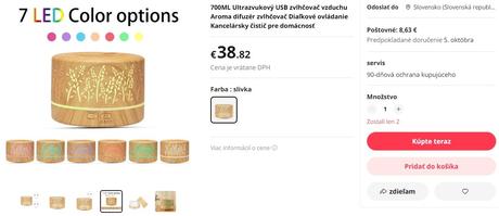 Aroma difuzér / zvlhčovač, 