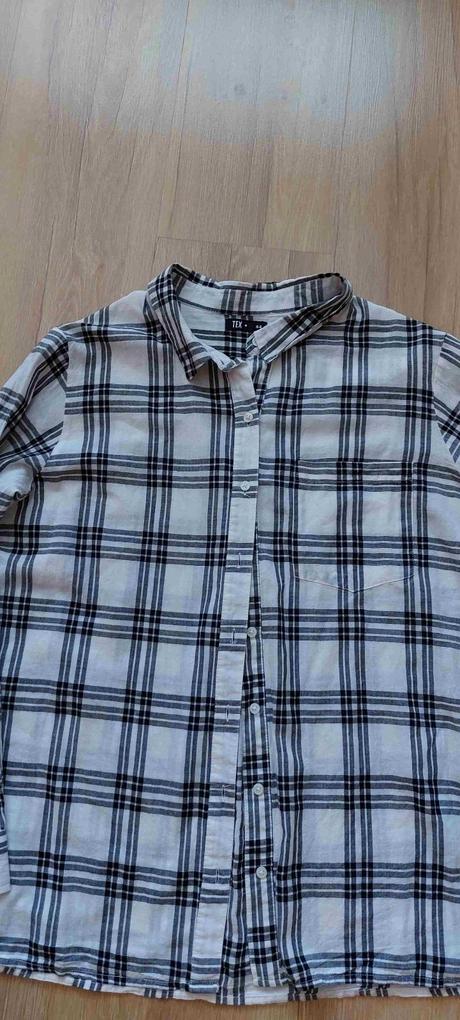 Košeľa bielo-čierna 44, 44