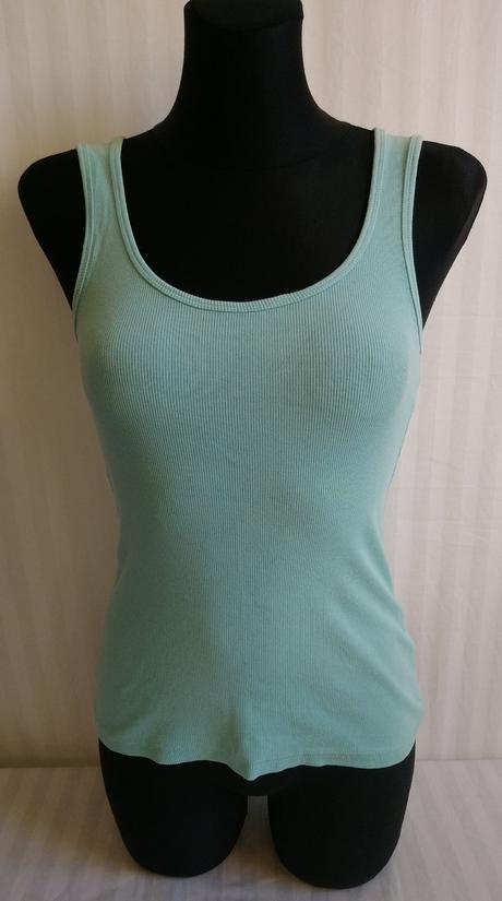 Dámsky modrý elastický vrúbkovaný top, blue motion, xs