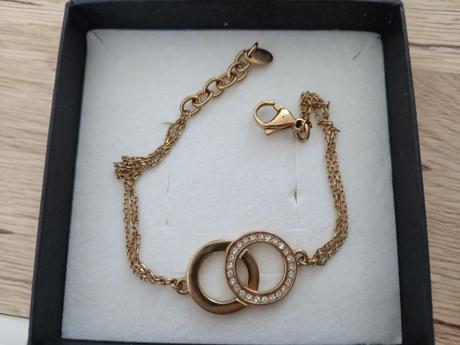 Náramok 2 prepojené kruhy "lotus", 