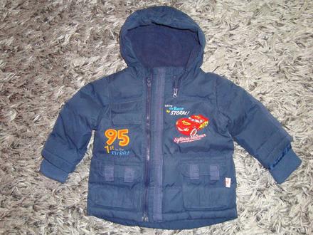 Teplá zimná bunda s autíčkom, 74