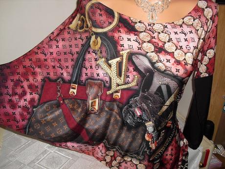 Asymetricka luxusna motylia tunika, s