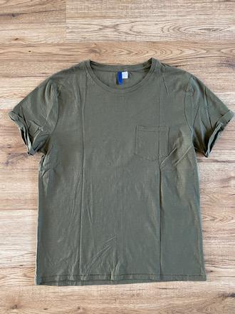 Tričko basic s vreckom, h&m,xl