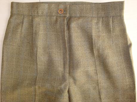 Teplejší nohav. kostým so vzorom rybej kosti, vlna, xs