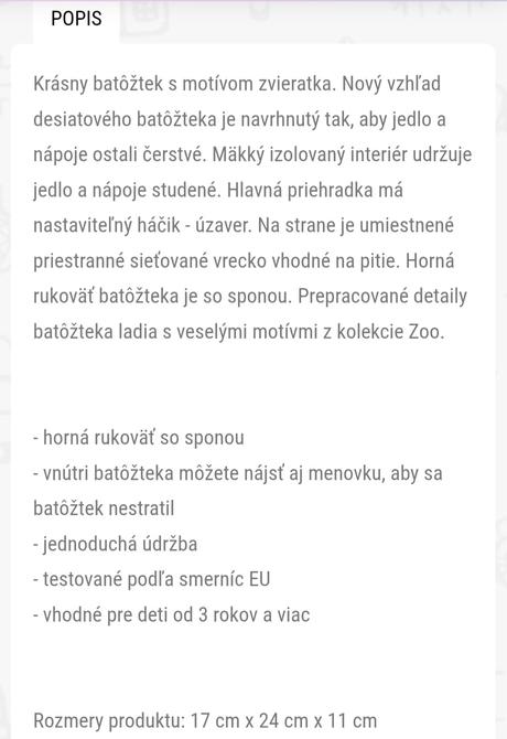 Desiatový batôžtek skip hop, 