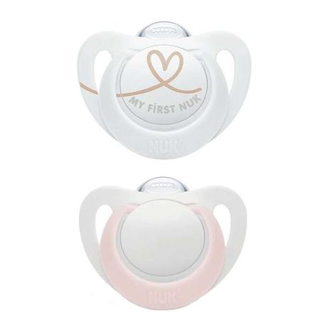 Nuk silikónový sumlík star ružový 0-6m, 2ks, nuk