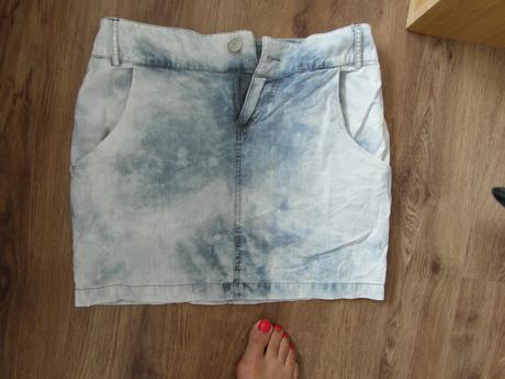 Batiková riflova sukna, s