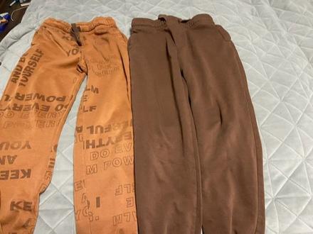 2x tepláky a 3x tričko dres, h&m,146