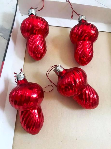 Staré retro ozdoby / 4 ks, 