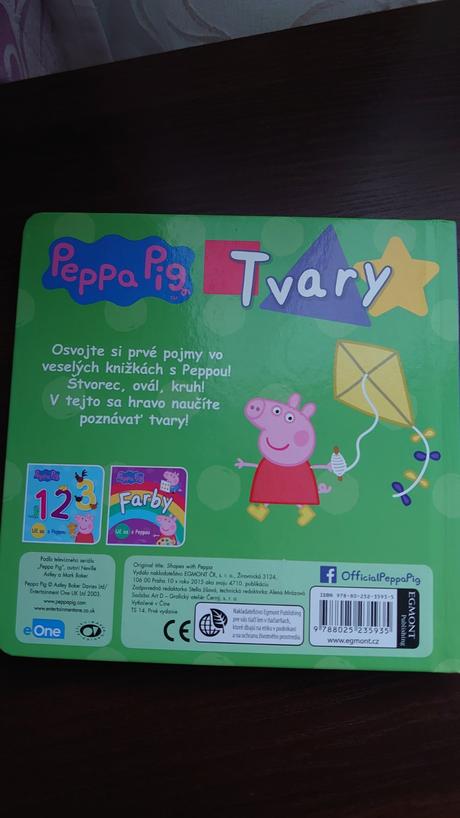 Peppa pig kniha tvary, 