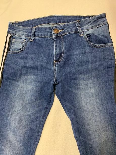 Elastické 3/4 úzke rifle s lampasmi, l